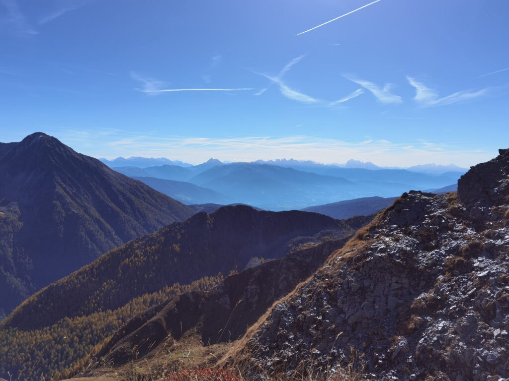 Auf der Fane Alm wandern mit Blick zu den Dolomiten